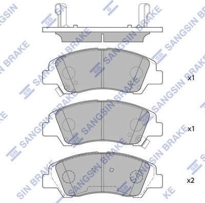 Hi-Q SP1719 - Тормозные колодки, дисковые, комплект autospares.lv