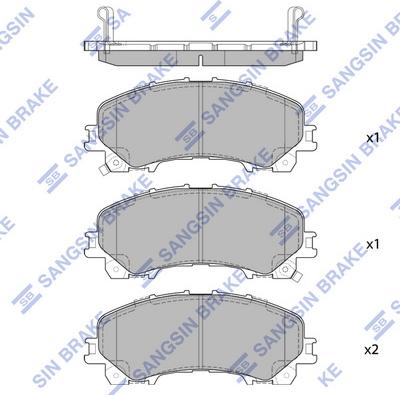 Hi-Q SP1714 - Тормозные колодки, дисковые, комплект autospares.lv