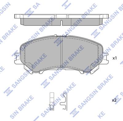 Hi-Q SP1715 - Тормозные колодки, дисковые, комплект autospares.lv