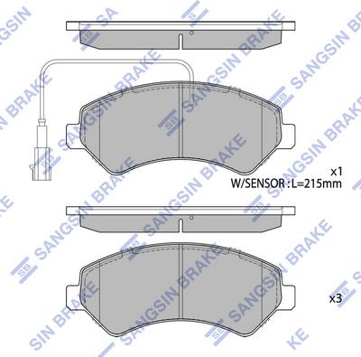 Hi-Q SP1716A - Тормозные колодки, дисковые, комплект autospares.lv