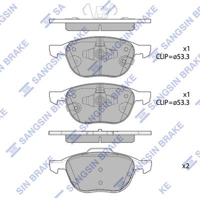 Hi-Q SP1712 - Тормозные колодки, дисковые, комплект autospares.lv