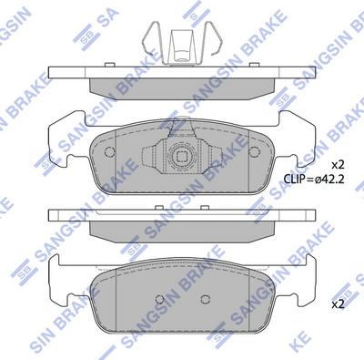 Hi-Q SP1786 - Тормозные колодки, дисковые, комплект autospares.lv