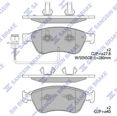 Hi-Q SP1788 - Тормозные колодки, дисковые, комплект autospares.lv