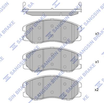 Hi-Q SP1782 - Тормозные колодки, дисковые, комплект autospares.lv