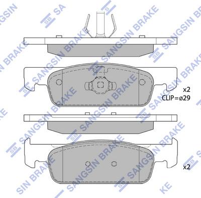 Hi-Q SP1787A - Тормозные колодки, дисковые, комплект autospares.lv