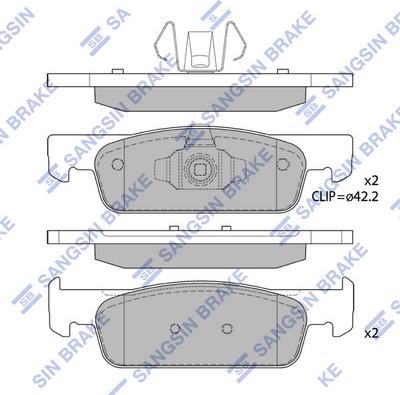 Hi-Q SP1787 - Тормозные колодки, дисковые, комплект autospares.lv