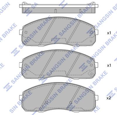 Hi-Q SP1735 - Тормозные колодки, дисковые, комплект autospares.lv