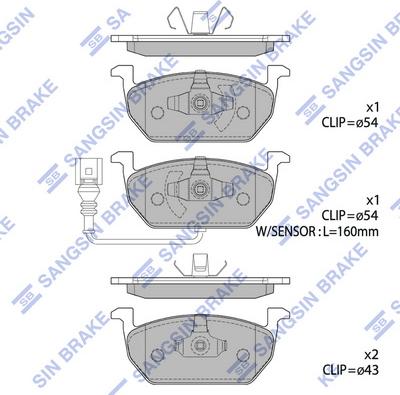 Hi-Q SP1736 - Тормозные колодки, дисковые, комплект autospares.lv