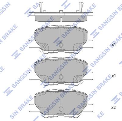 Hi-Q SP1731 - Тормозные колодки, дисковые, комплект autospares.lv