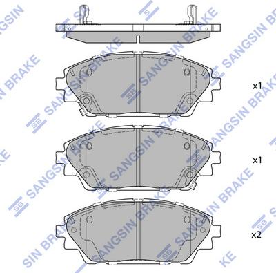 Hi-Q SP1729A - Тормозные колодки, дисковые, комплект autospares.lv