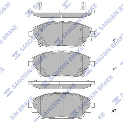 Hi-Q SP1729 - Тормозные колодки, дисковые, комплект autospares.lv