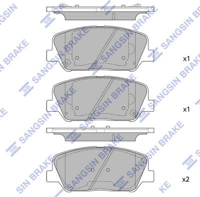 Hi-Q SP1721 - Тормозные колодки, дисковые, комплект autospares.lv