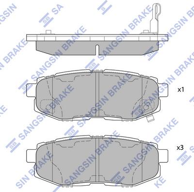 Hi-Q SP1777 - Тормозные колодки, дисковые, комплект autospares.lv