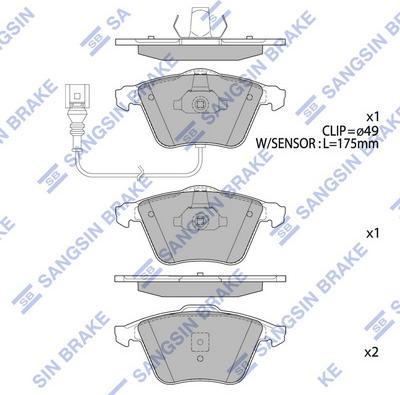 Hi-Q SP2446 - Тормозные колодки, дисковые, комплект autospares.lv