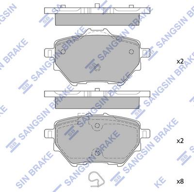 Hi-Q SP2467 - Тормозные колодки, дисковые, комплект autospares.lv