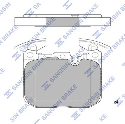 Hi-Q SP2402 - Тормозные колодки, дисковые, комплект autospares.lv