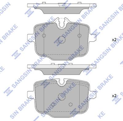 Hi-Q SP2508 - Тормозные колодки, дисковые, комплект autospares.lv