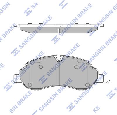 Hi-Q SP2583 - Тормозные колодки, дисковые, комплект autospares.lv