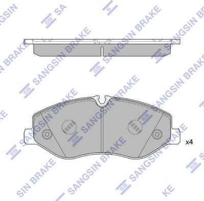 Hi-Q SP2579 - Тормозные колодки, дисковые, комплект autospares.lv