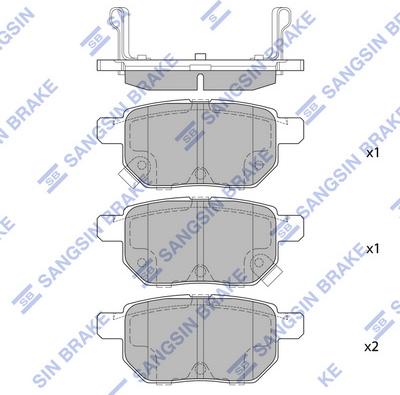 Hi-Q SP2094 - Тормозные колодки, дисковые, комплект autospares.lv