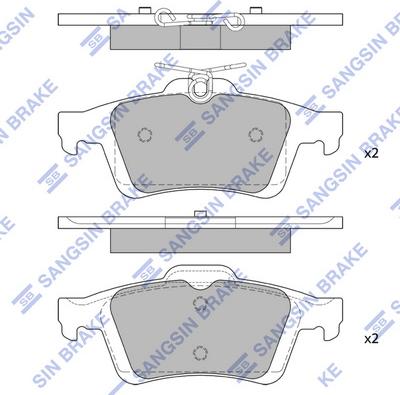 Hi-Q SP2091 - Тормозные колодки, дисковые, комплект autospares.lv