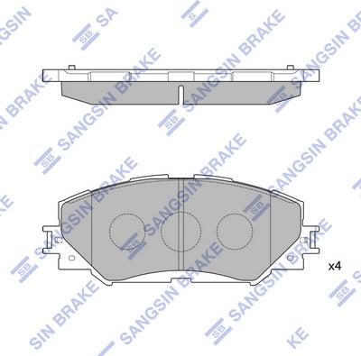 Hi-Q SP2093 - Тормозные колодки, дисковые, комплект autospares.lv