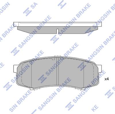 Hi-Q SP2040 - Тормозные колодки, дисковые, комплект autospares.lv