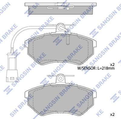 Hi-Q SP2005A - Тормозные колодки, дисковые, комплект autospares.lv