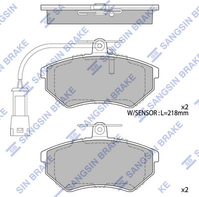 Hi-Q SP2005 - Тормозные колодки, дисковые, комплект autospares.lv