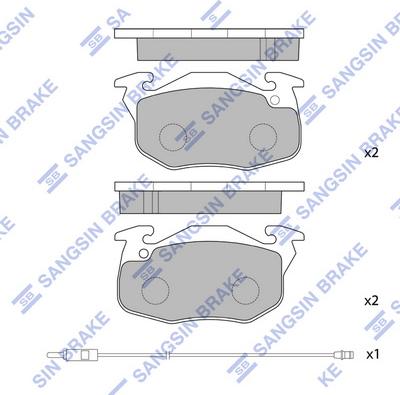 Hi-Q SP2003 - Тормозные колодки, дисковые, комплект autospares.lv