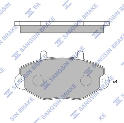 Hi-Q SP2019 - Тормозные колодки, дисковые, комплект autospares.lv