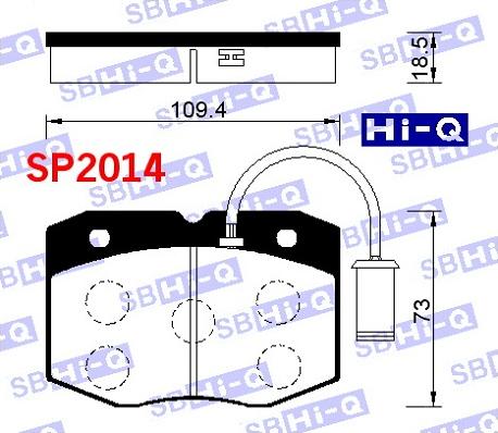 Hi-Q SP2014 - Тормозные колодки, дисковые, комплект autospares.lv