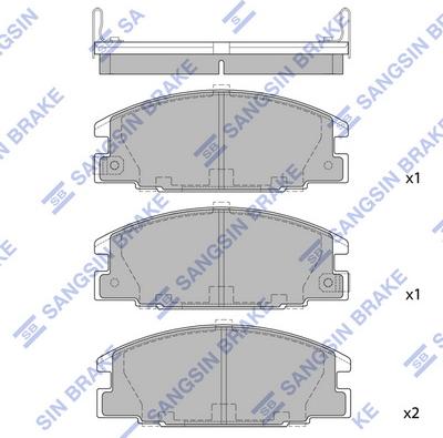 Hi-Q SP2010 - Тормозные колодки, дисковые, комплект autospares.lv