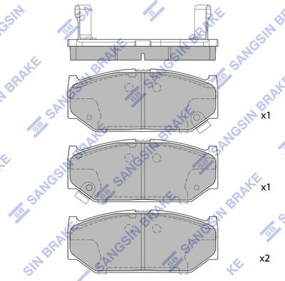 Hi-Q SP2086 - Тормозные колодки, дисковые, комплект autospares.lv