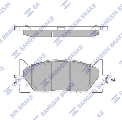 Hi-Q SP2080 - Тормозные колодки, дисковые, комплект autospares.lv