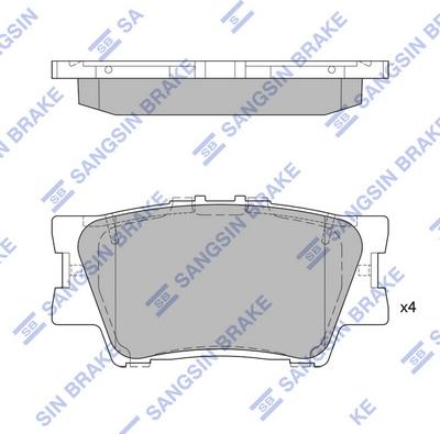 Hi-Q SP2081A - Тормозные колодки, дисковые, комплект autospares.lv