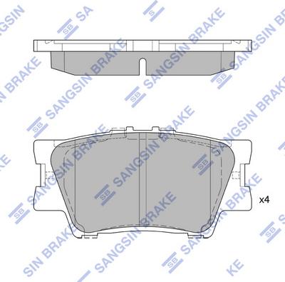 Hi-Q SP2081 - Тормозные колодки, дисковые, комплект autospares.lv