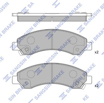 Hi-Q SP2088 - Тормозные колодки, дисковые, комплект autospares.lv