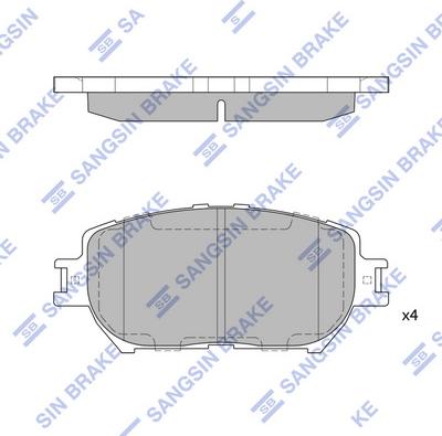 Hi-Q SP2037 - Тормозные колодки, дисковые, комплект autospares.lv