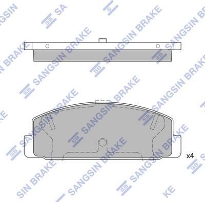 Hi-Q SP2028 - Тормозные колодки, дисковые, комплект autospares.lv