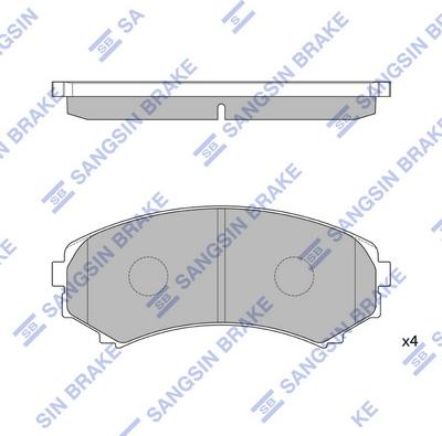 Hi-Q SP2075 - Тормозные колодки, дисковые, комплект autospares.lv