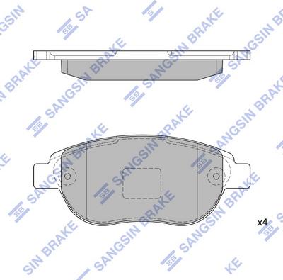 Hi-Q SP2073 - Тормозные колодки, дисковые, комплект autospares.lv