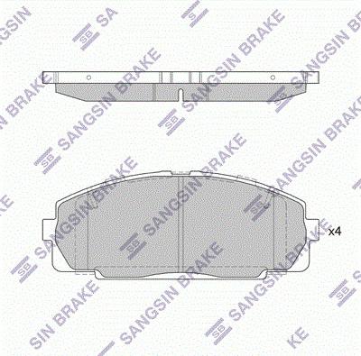 Hi-Q SP2077A - Тормозные колодки, дисковые, комплект autospares.lv
