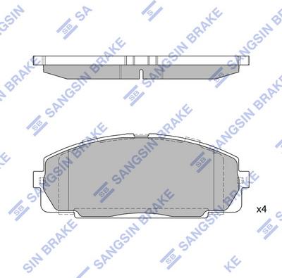 Hi-Q SP2077 - Тормозные колодки, дисковые, комплект autospares.lv