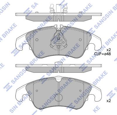 Hi-Q SP2145A - Тормозные колодки, дисковые, комплект autospares.lv