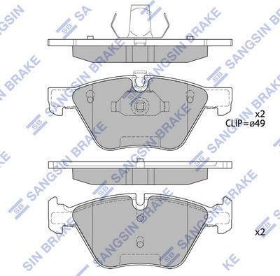 Hi-Q SP2159 - Тормозные колодки, дисковые, комплект autospares.lv