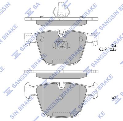 Hi-Q SP2164 - Тормозные колодки, дисковые, комплект autospares.lv