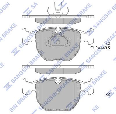 Hi-Q SP2166 - Тормозные колодки, дисковые, комплект autospares.lv