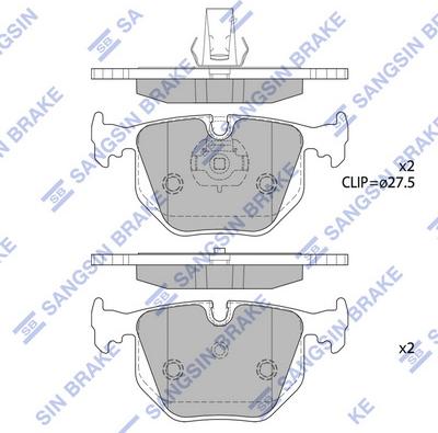 Hi-Q SP2168 - Тормозные колодки, дисковые, комплект autospares.lv