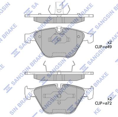 Hi-Q SP2163 - Тормозные колодки, дисковые, комплект autospares.lv